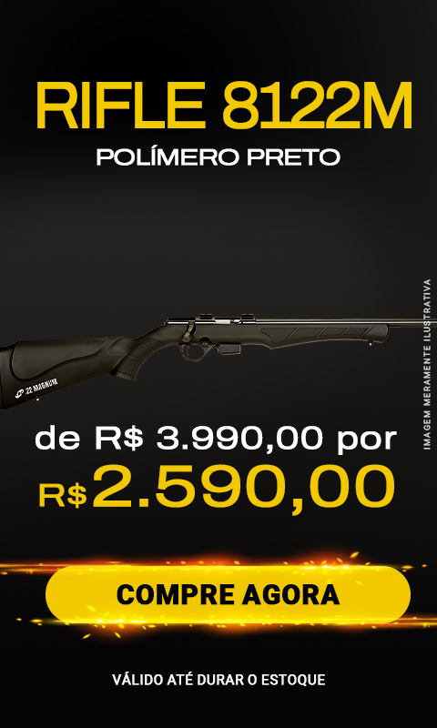 Rifle 8122M Magnum polímero preto